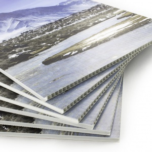 Close-up view of A4 Wide Format Printed Corflute Boards