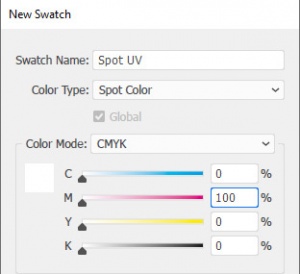 Spot UV Swatch Sample