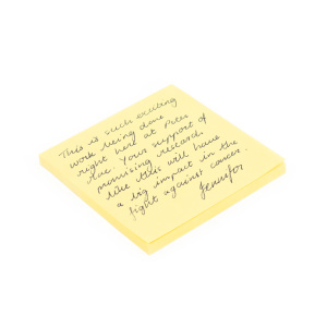 Plain Yellow Stick-It Posting Notes